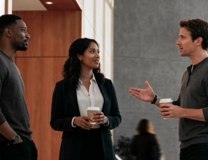 Beratungsgespräch in der Personalvermittlung Majori Business